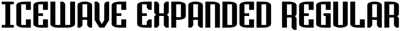 Icewave Expanded Regular font