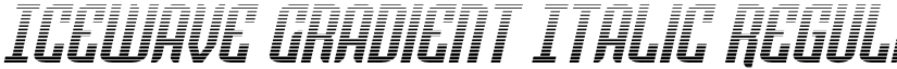 Icewave Gradient Italic Regular font