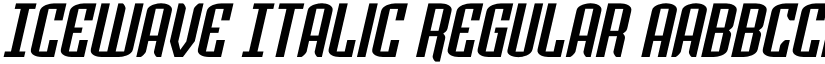 Icewave Italic Regular font