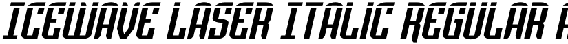 Icewave Laser Italic Regular font