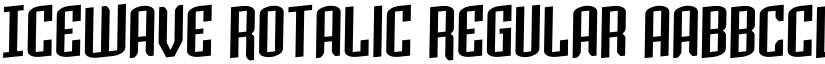 Icewave Rotalic Regular font