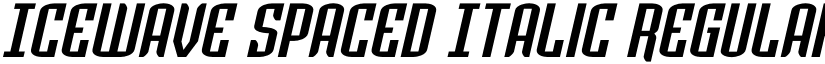 Icewave Spaced Italic Regular font