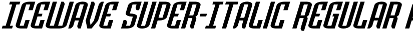 Icewave Super-Italic Regular font
