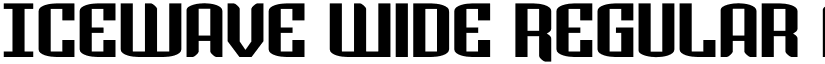 Icewave Wide Regular font
