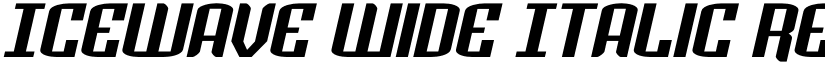 Icewave Wide Italic Regular font