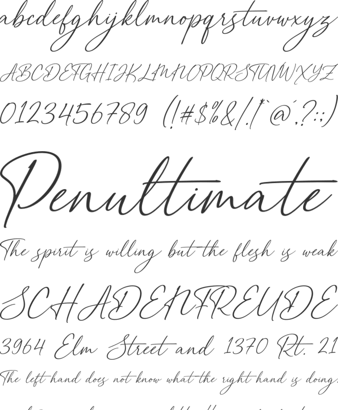 Valerie Indirose font preview