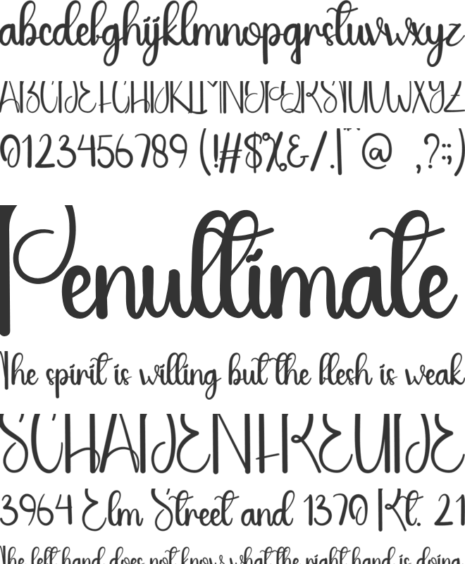 Daddy Boho font preview