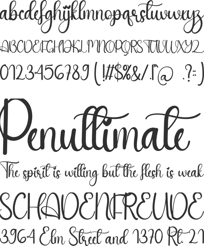 Coffee Christmas font preview