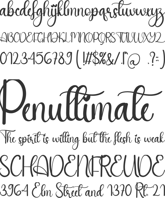 Coffee Christmas font preview