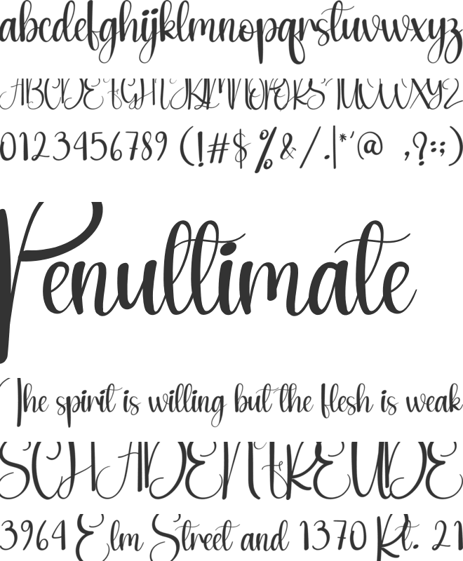 Brilliant Student font preview