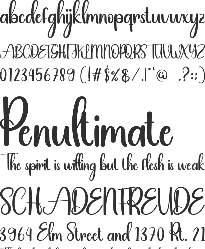 New Christmas font preview