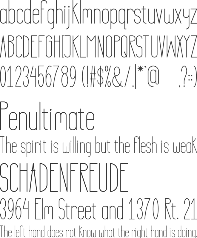 RENITA font preview
