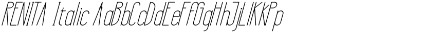 RENITA Italic font