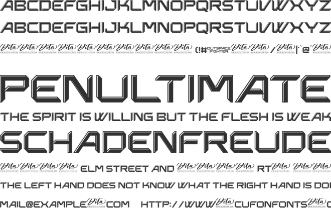 Outspace Fighter Personal Use font preview