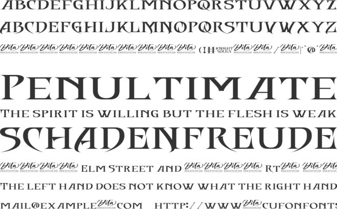 Knight Souls Personal Use font preview