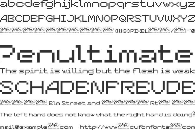 Gopixel Personal Use font preview