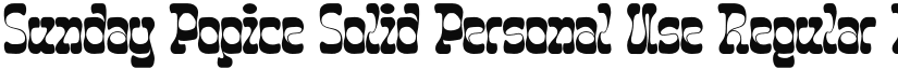 Sunday Popice Solid Personal Use Regular font