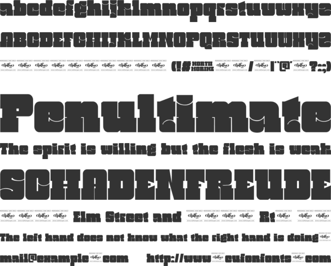 North Morine Personal Use font preview