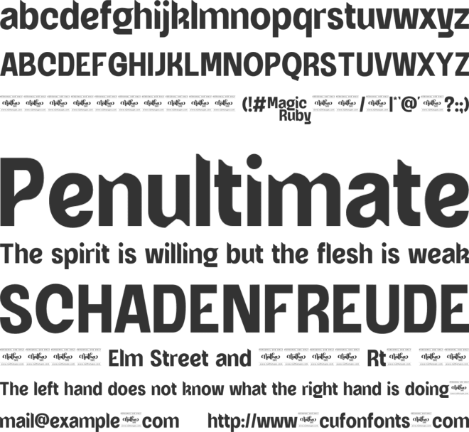 Magic Ruby Personal Use font preview