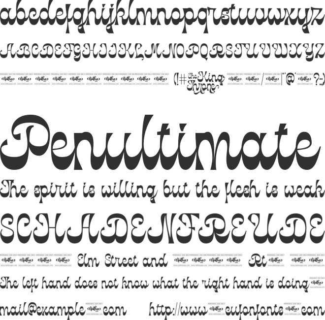 King Throne Personal Use font preview