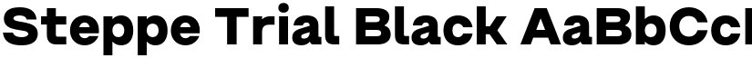 Steppe Trial Black font