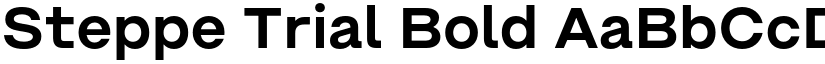 Steppe Trial Bold font