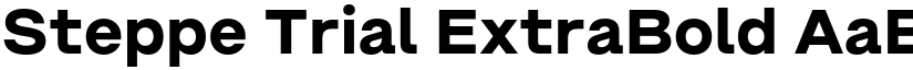 Steppe Trial ExtraBold font