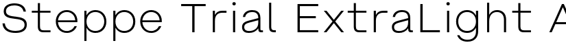 Steppe Trial ExtraLight font