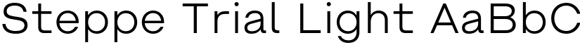 Steppe Trial Light font