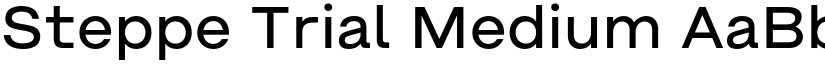 Steppe Trial Medium font