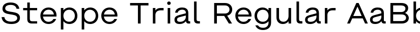 Steppe Trial Regular font
