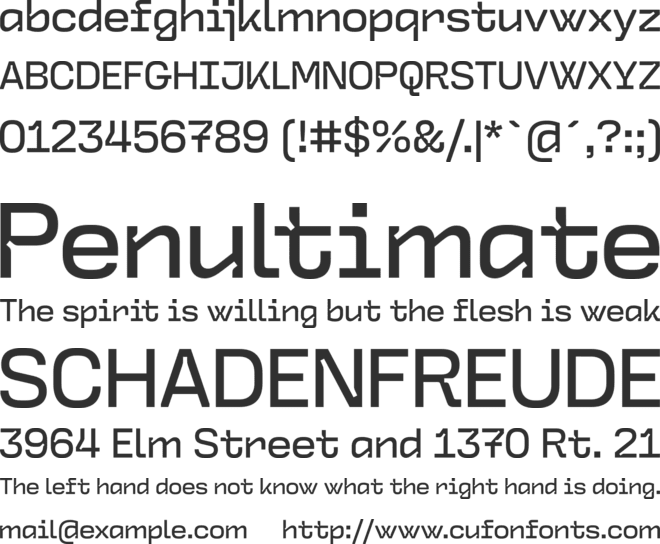 Robit TRIAL font preview