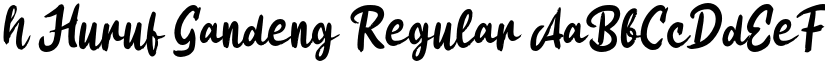 h Huruf Gandeng Regular font