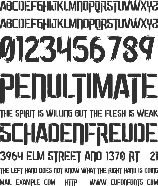 Stoneshield font preview
