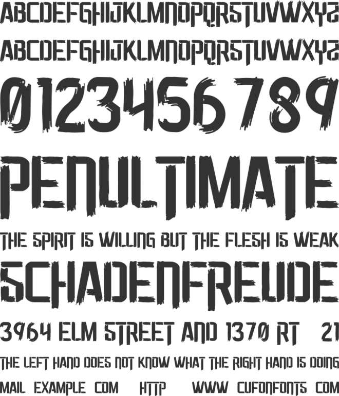 Stoneshield font preview