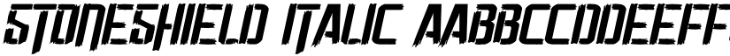 Stoneshield Italic font