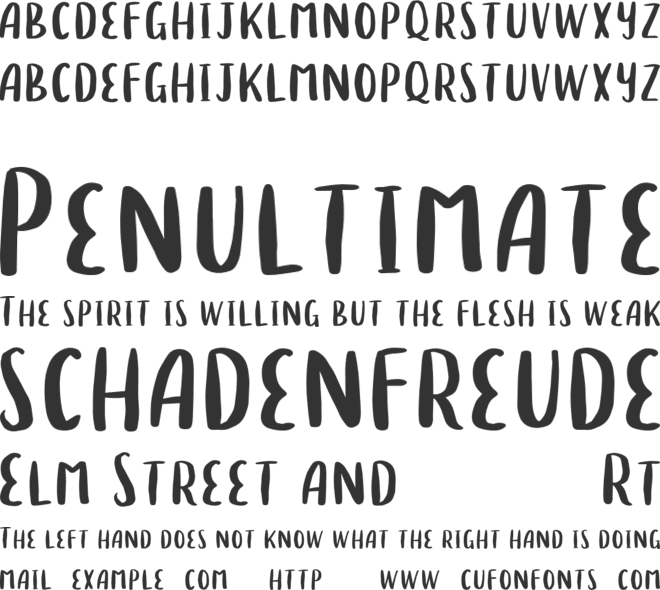 Blusty Sans font preview