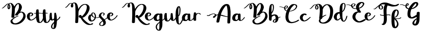 Betty Rose Regular font