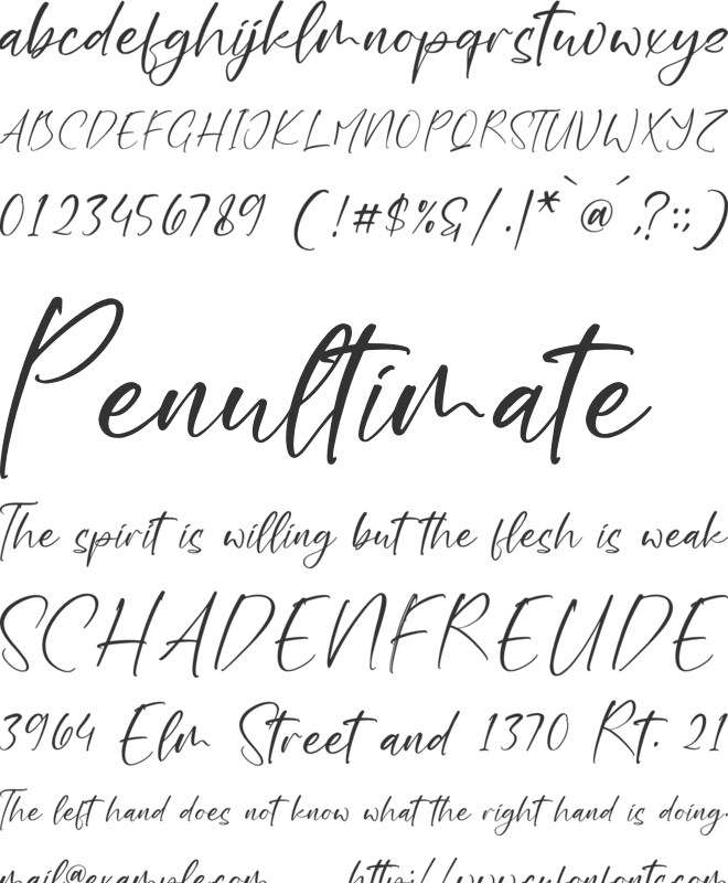 Grovynda Bendion font preview