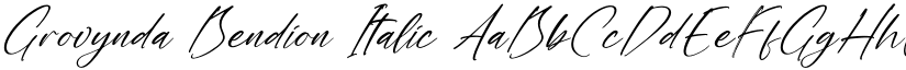 Grovynda Bendion Italic font