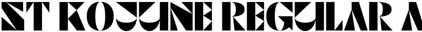 ST Kojune Regular font
