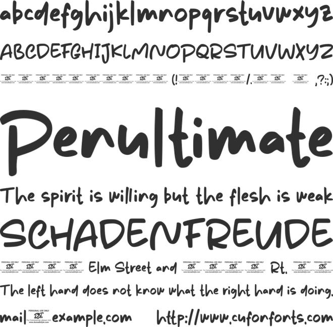 Casual Sketchy font preview
