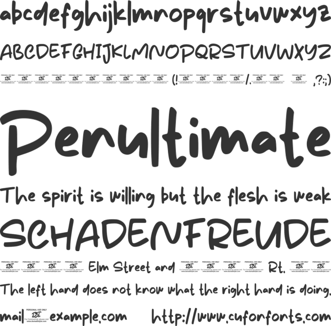 Casual Sketchy font preview