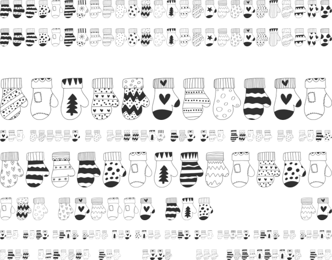 Christmast Gloves font preview