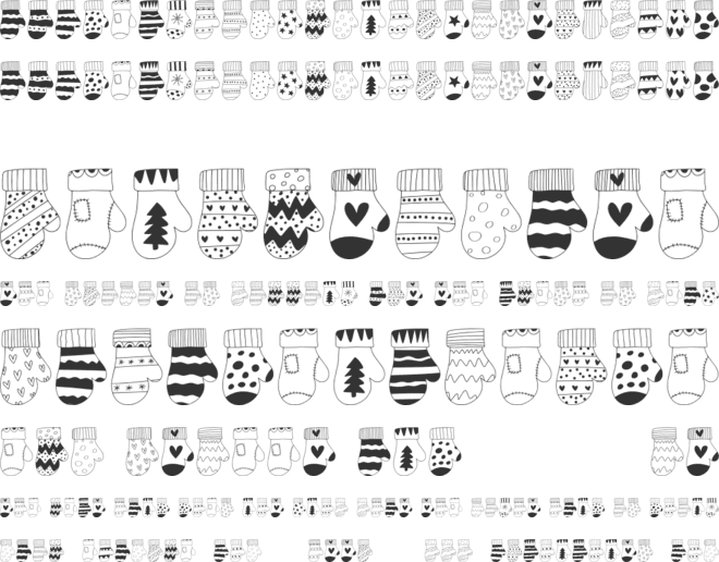 Christmast Gloves font preview