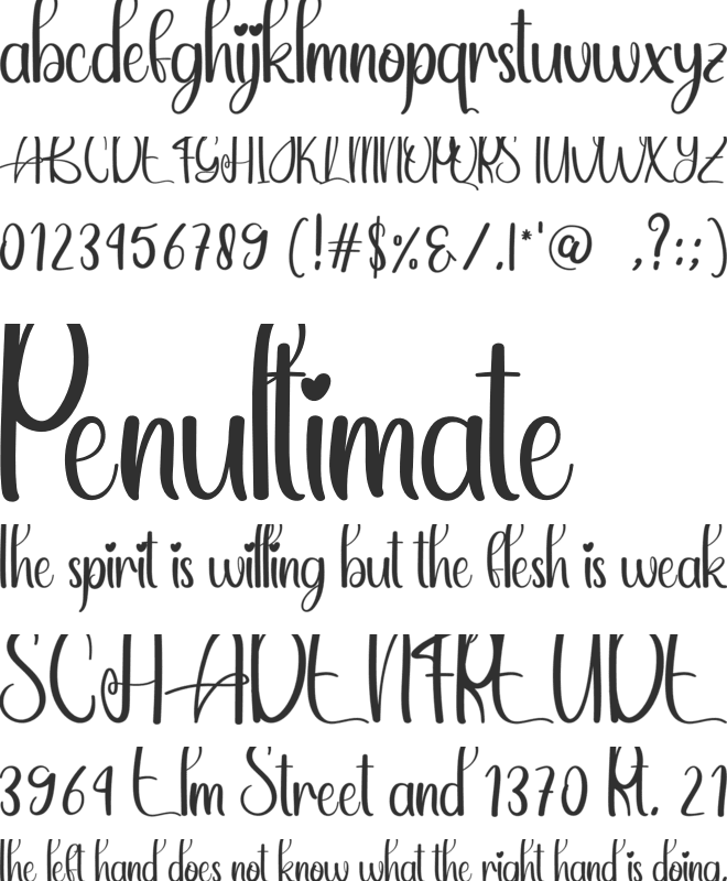 Panther font preview