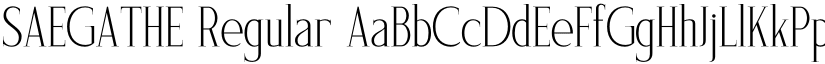 SAEGATHE Regular font