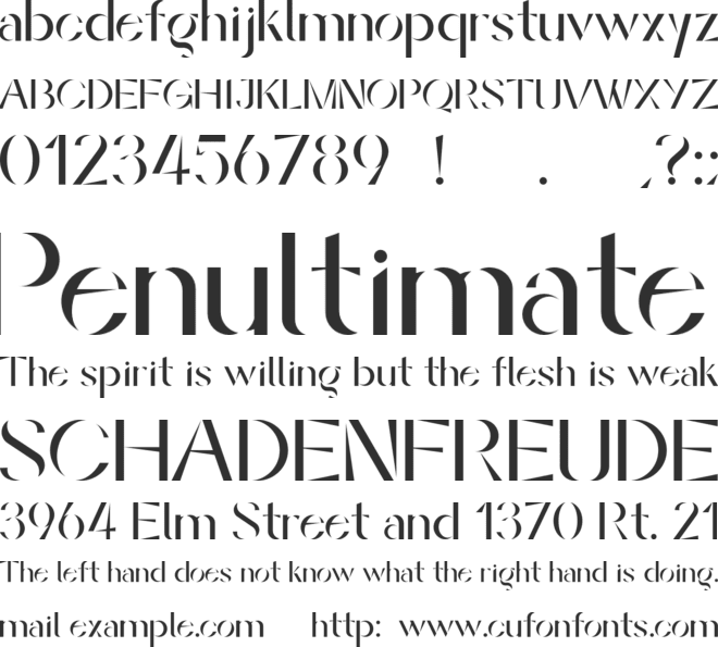 Rogre font preview