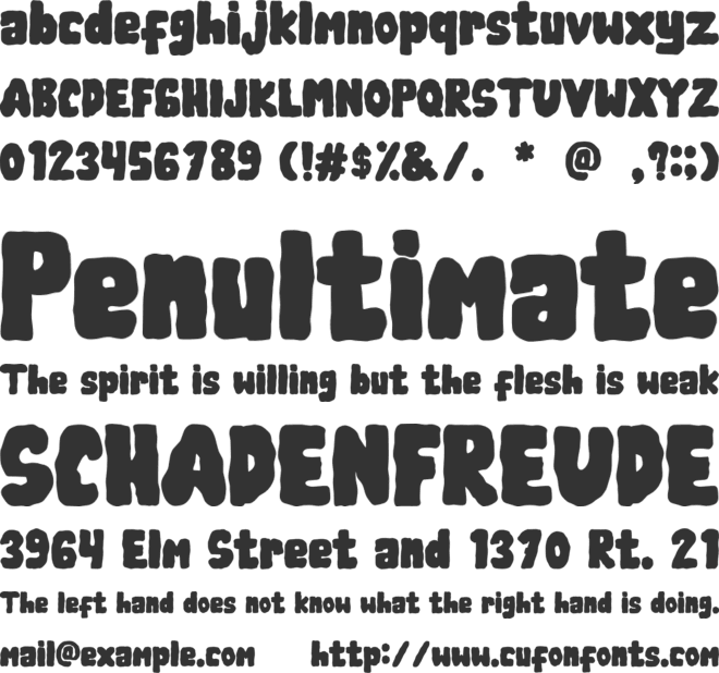 Wahana Awan font preview