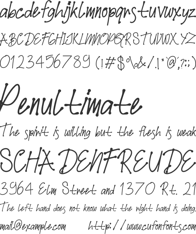Sleep Overtime font preview